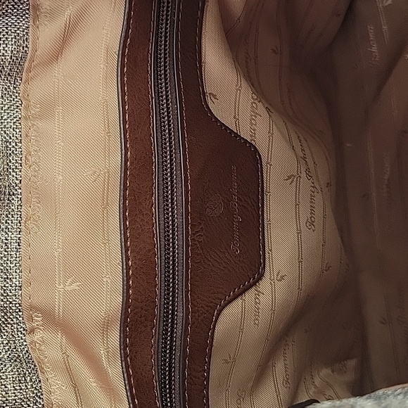 Tommy Bahama Beige and Brown Embroidered Backpack main image 6